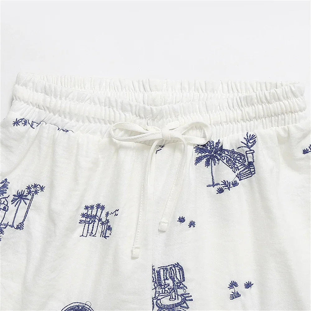Merche - Shorts - Lässig - Bestickt - Sommer