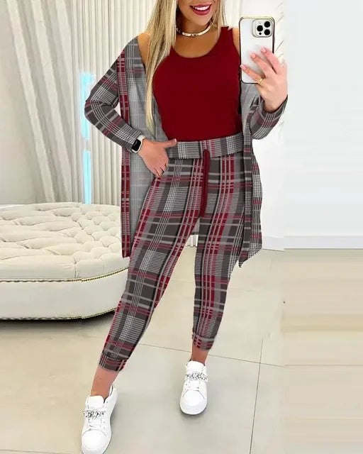 Merche kariertes Set und perfekt für einen zeitlosen und stilvollen Look mit Kordelzug