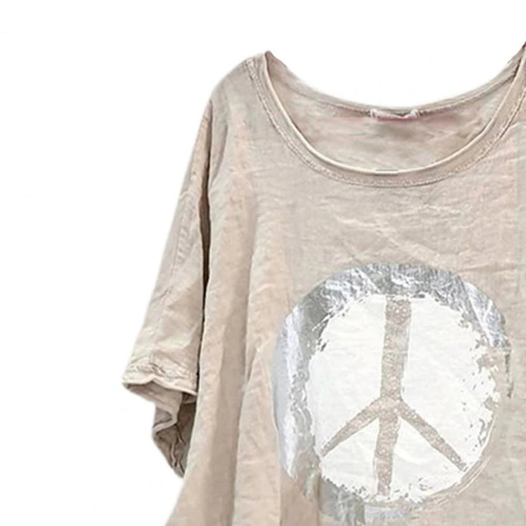 Merche Friedenszeichen-Shirt & Camouflage Cargo-Hosen - Streetwear-Look