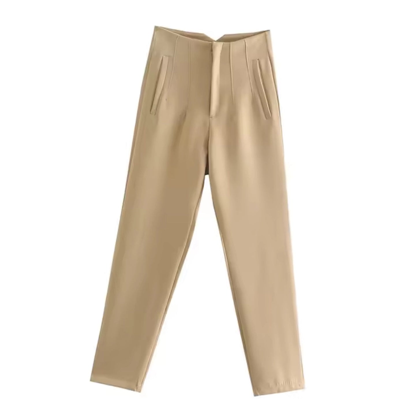 Merche Hochtaillierte Weite Hosen Damen Büro Elegant