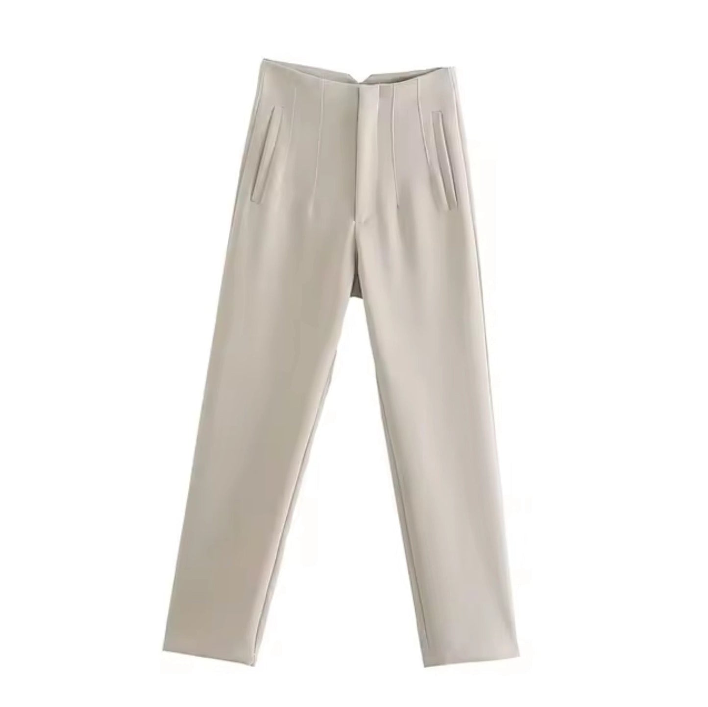 Merche Hochtaillierte Weite Hosen Damen Büro Elegant