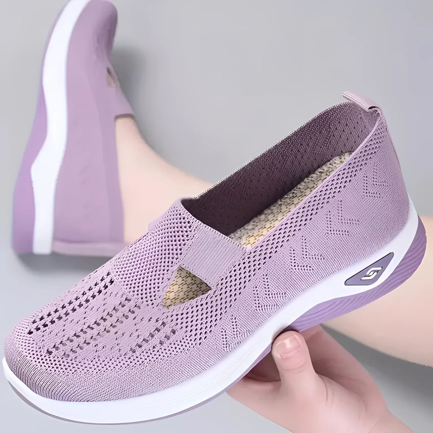 Merche Slip-On Sneaker Schwarz Mesh - Leicht, Atmungsaktiv, Modisch