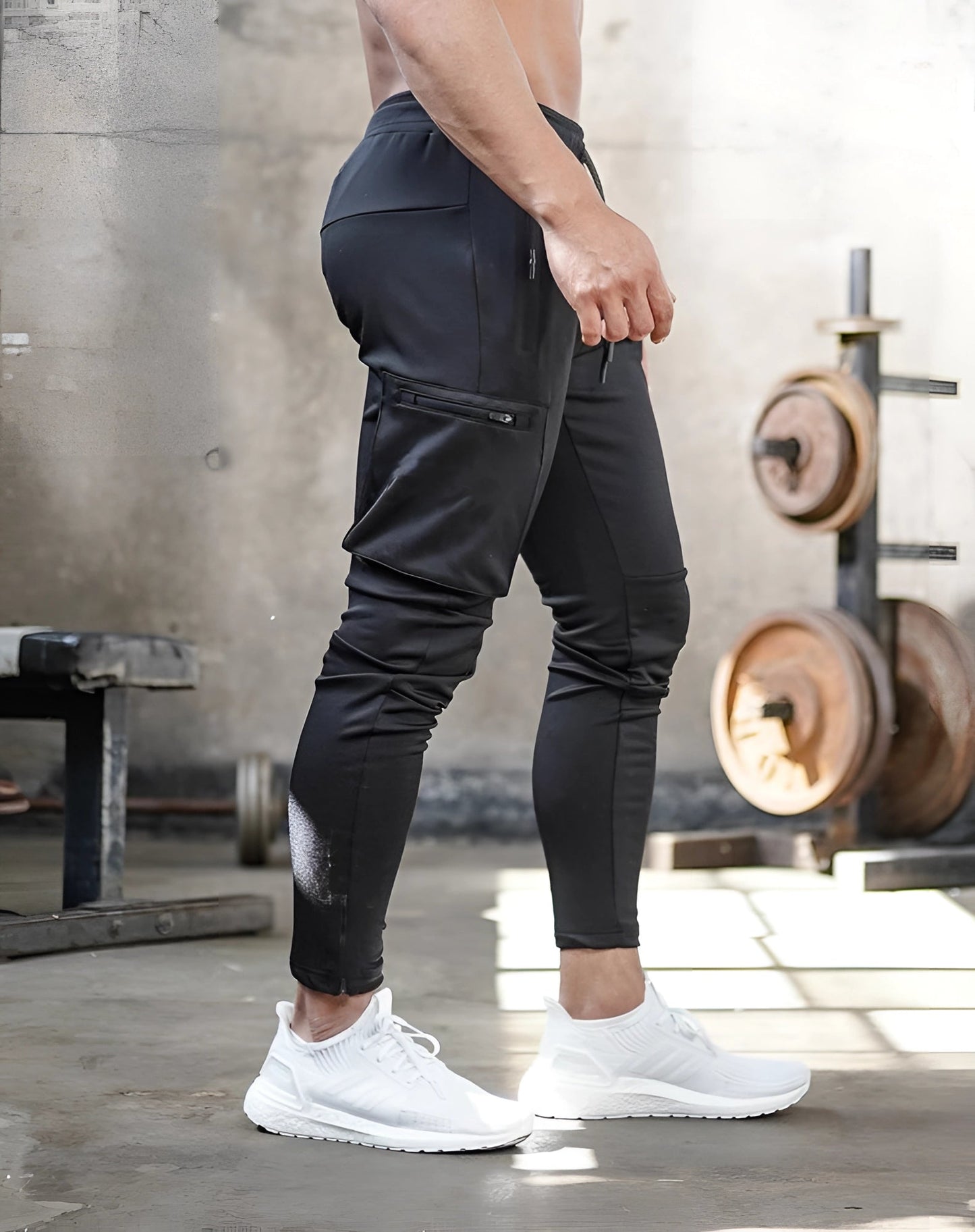 Merche Tapered Fit Gym Jogginghosen mit Taschen - Atmungsaktiv & Strapazierfähig