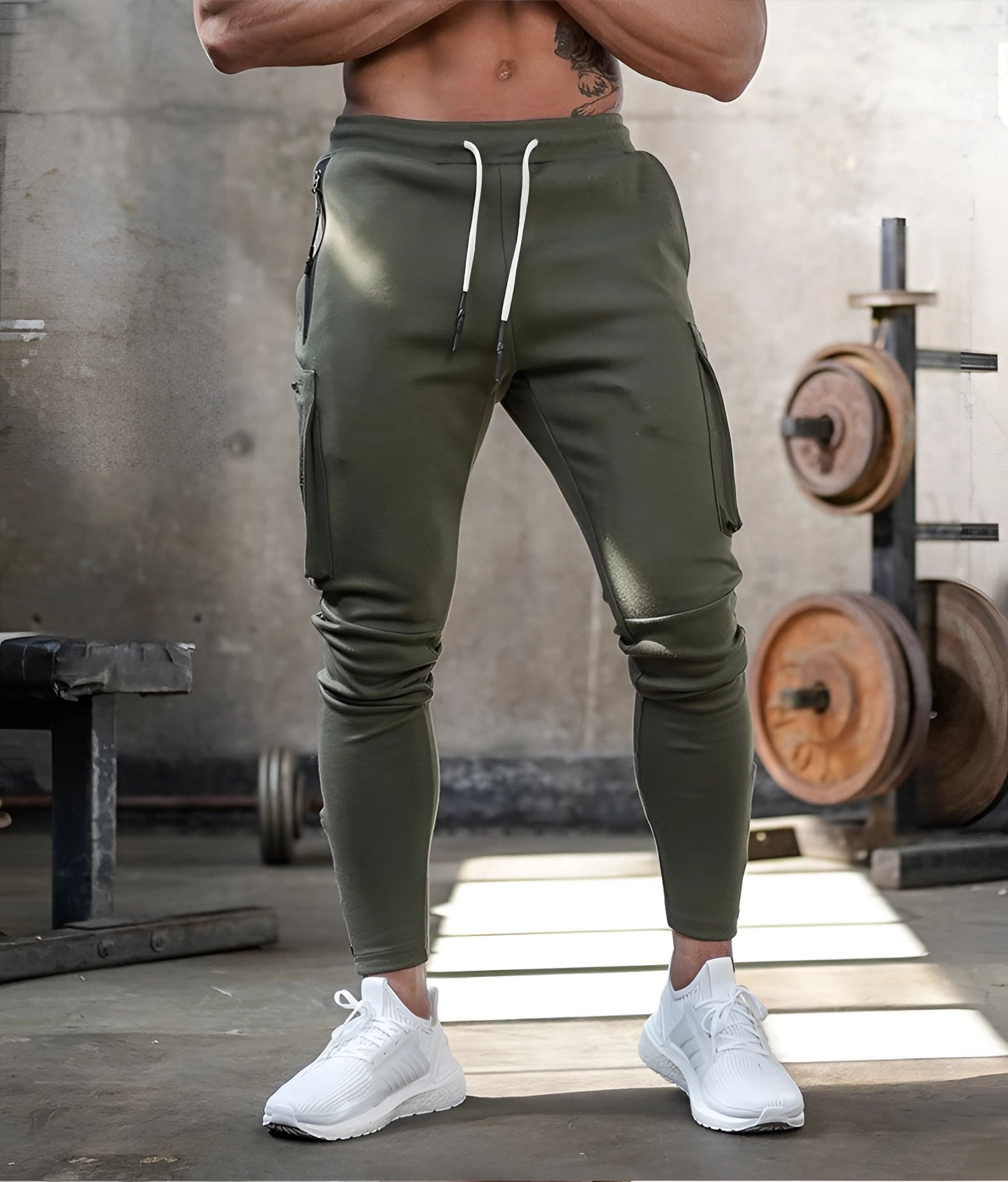 Merche Tapered Fit Gym Jogginghosen mit Taschen - Atmungsaktiv & Strapazierfähig