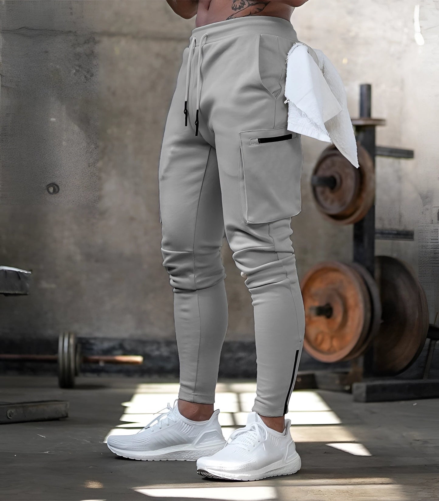 Merche Tapered Fit Gym Jogginghosen mit Taschen - Atmungsaktiv & Strapazierfähig