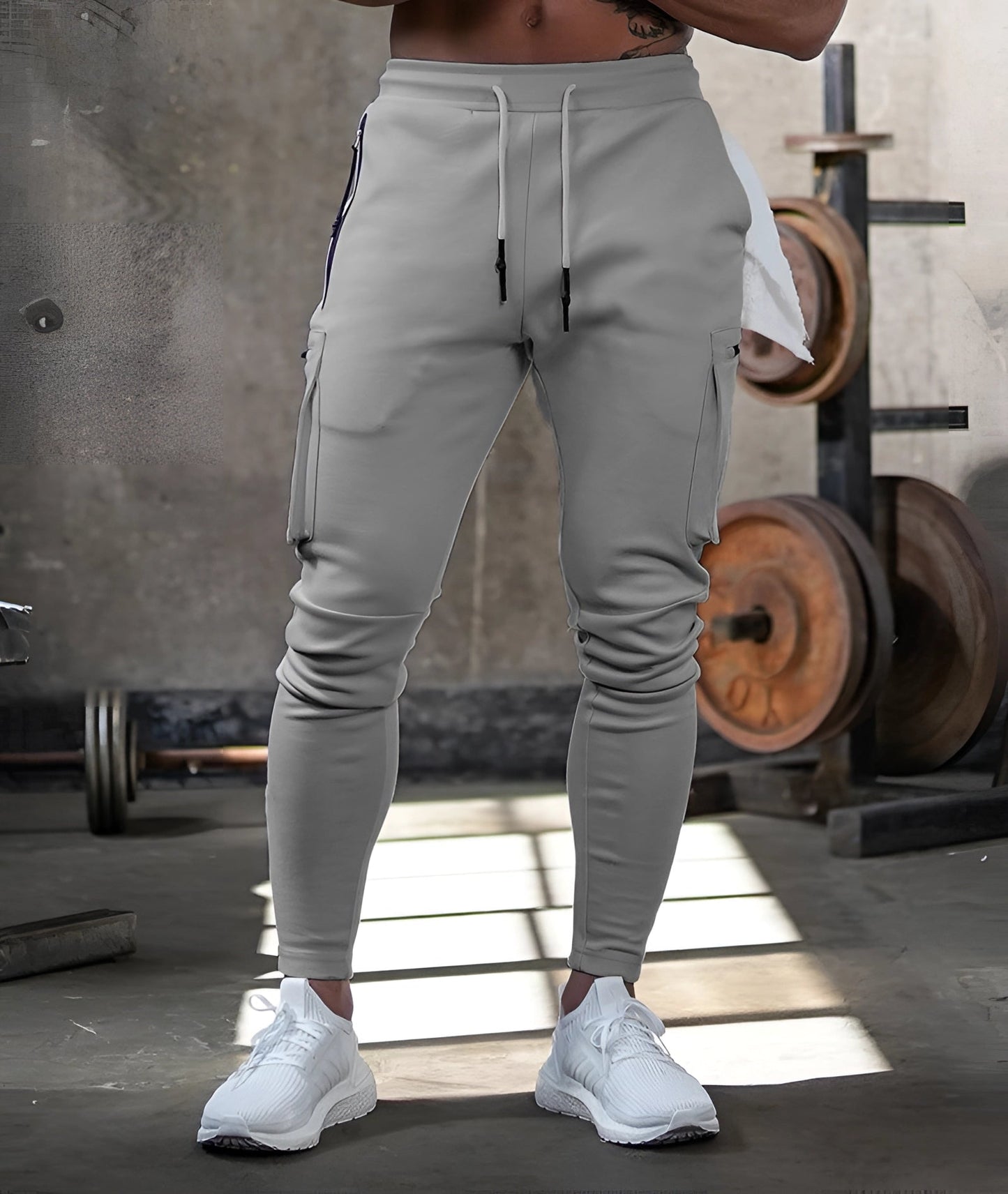Merche Tapered Fit Gym Jogginghosen mit Taschen - Atmungsaktiv & Strapazierfähig
