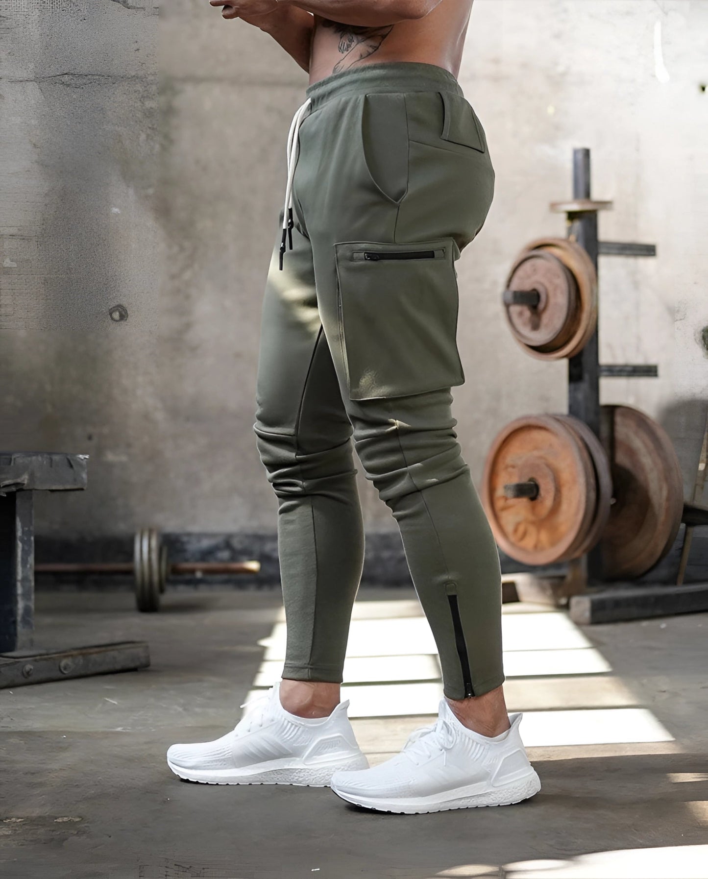 Merche Tapered Fit Gym Jogginghosen mit Taschen - Atmungsaktiv & Strapazierfähig