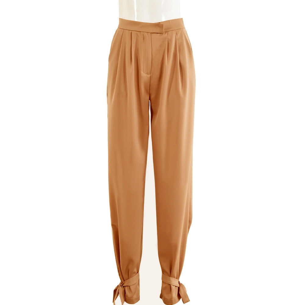 Merche High-Waist-Hosen mit Schleifenknöchel - Elegante Damenhosen