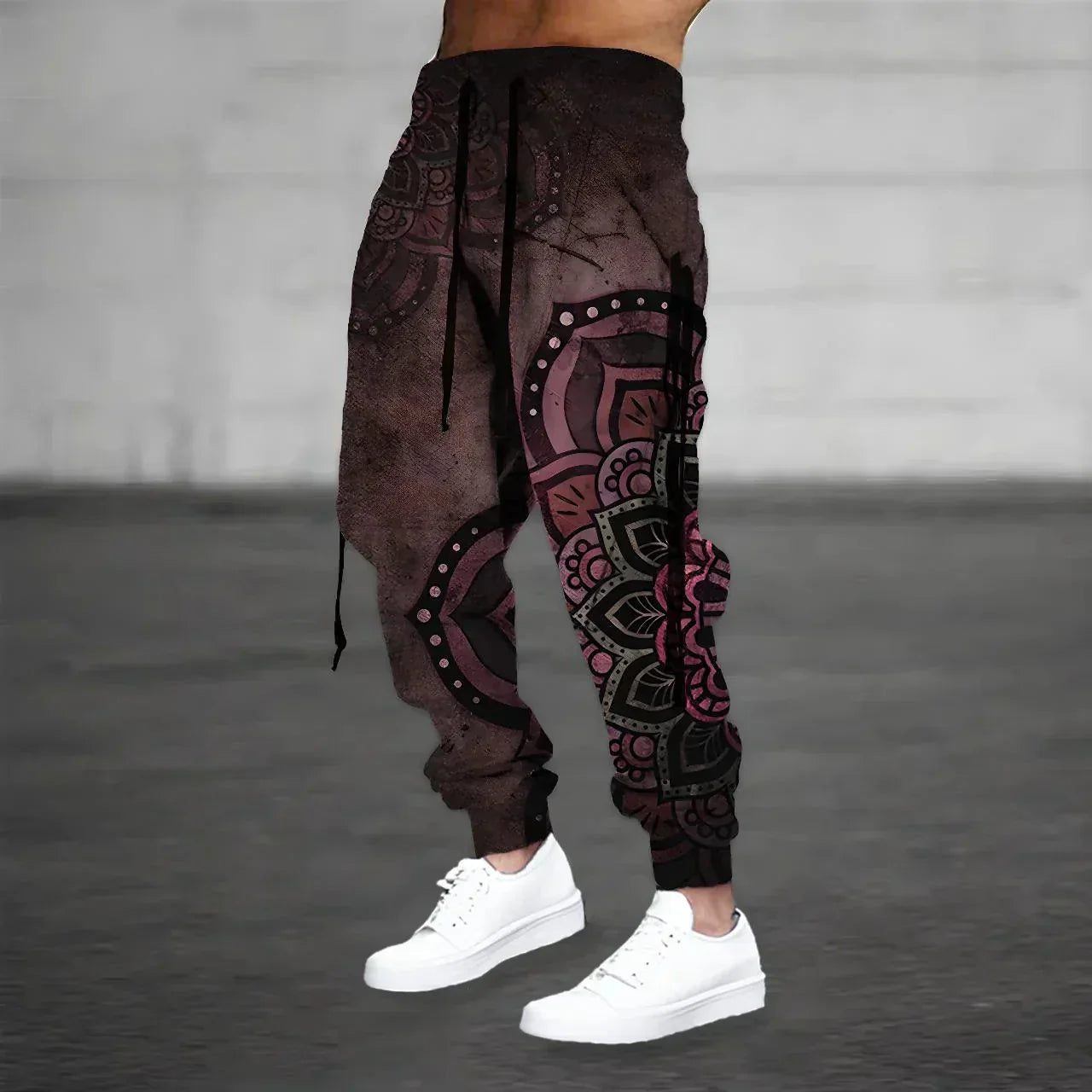 Merche Print Jogger Herren - Schwarze Urban Streetwear Hosen