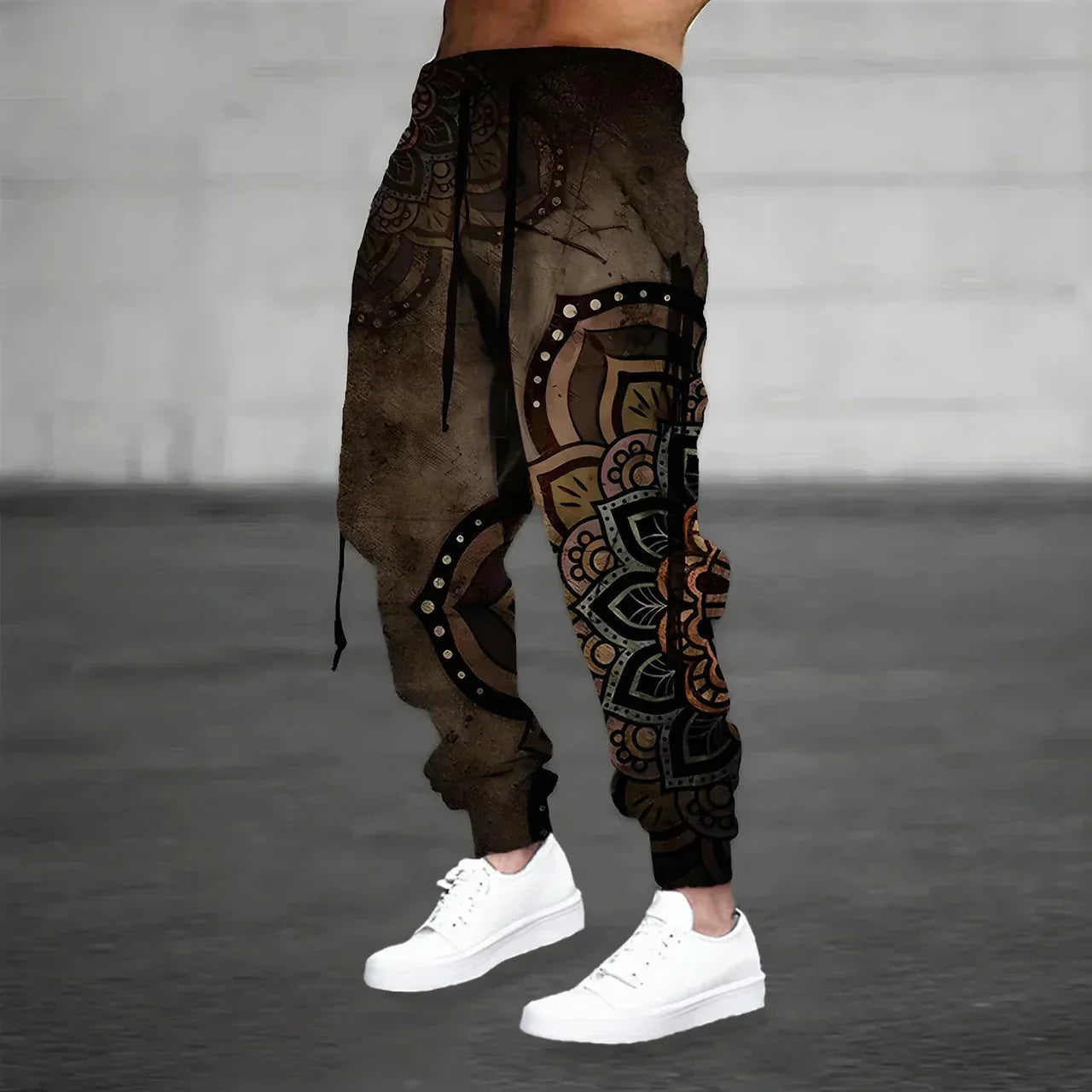 Merche Print Jogger Herren - Schwarze Urban Streetwear Hosen