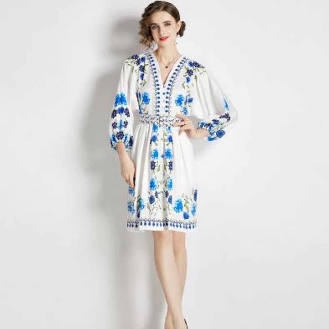 Boho-Sommerkleid mit Blumenmuster für Damen
