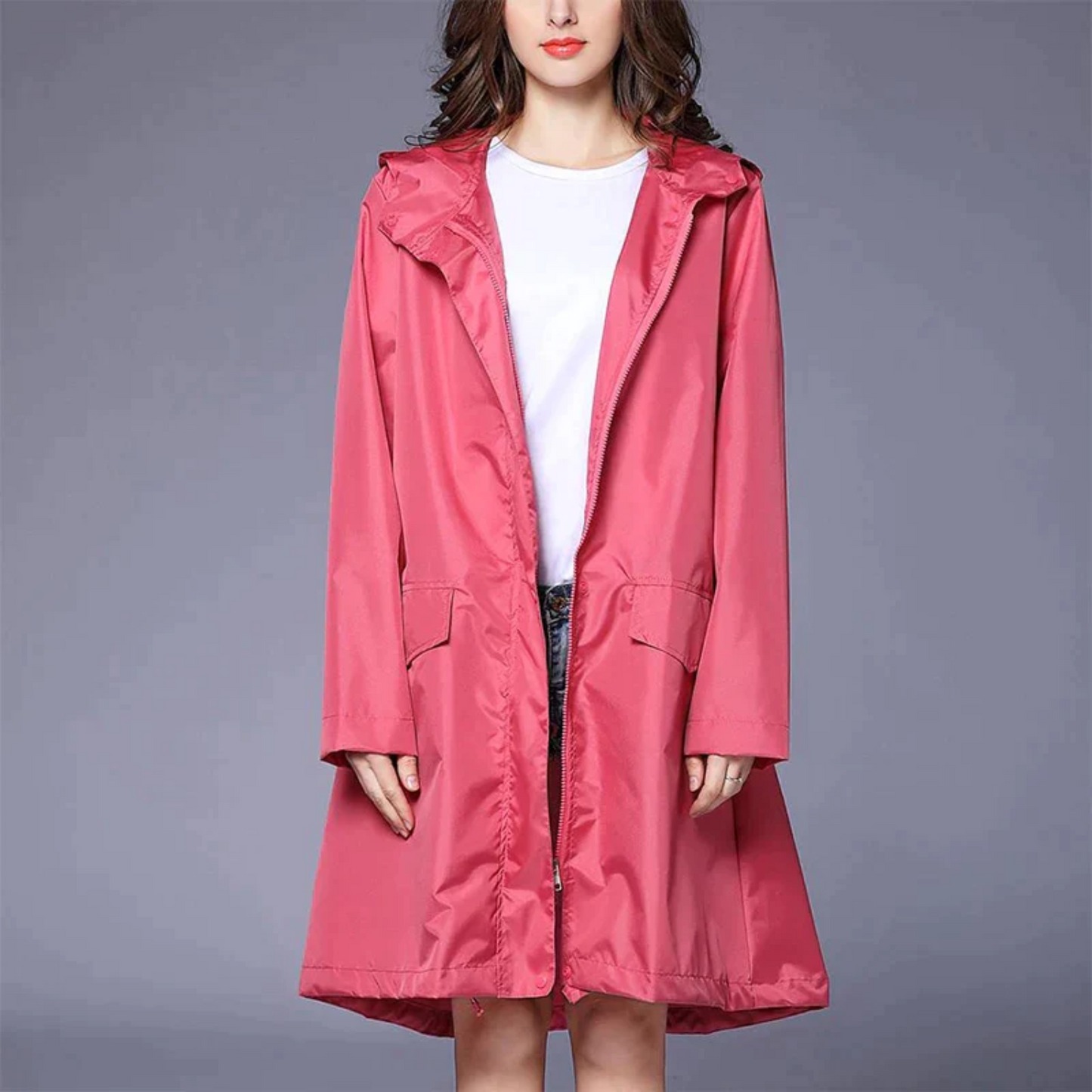 WW | Wasserabweisende Regenjacke für Damen mit Kapuze
