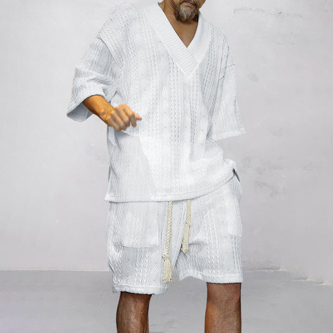 Merche Strickhemd und Shorts für den gemütlichen Sommer