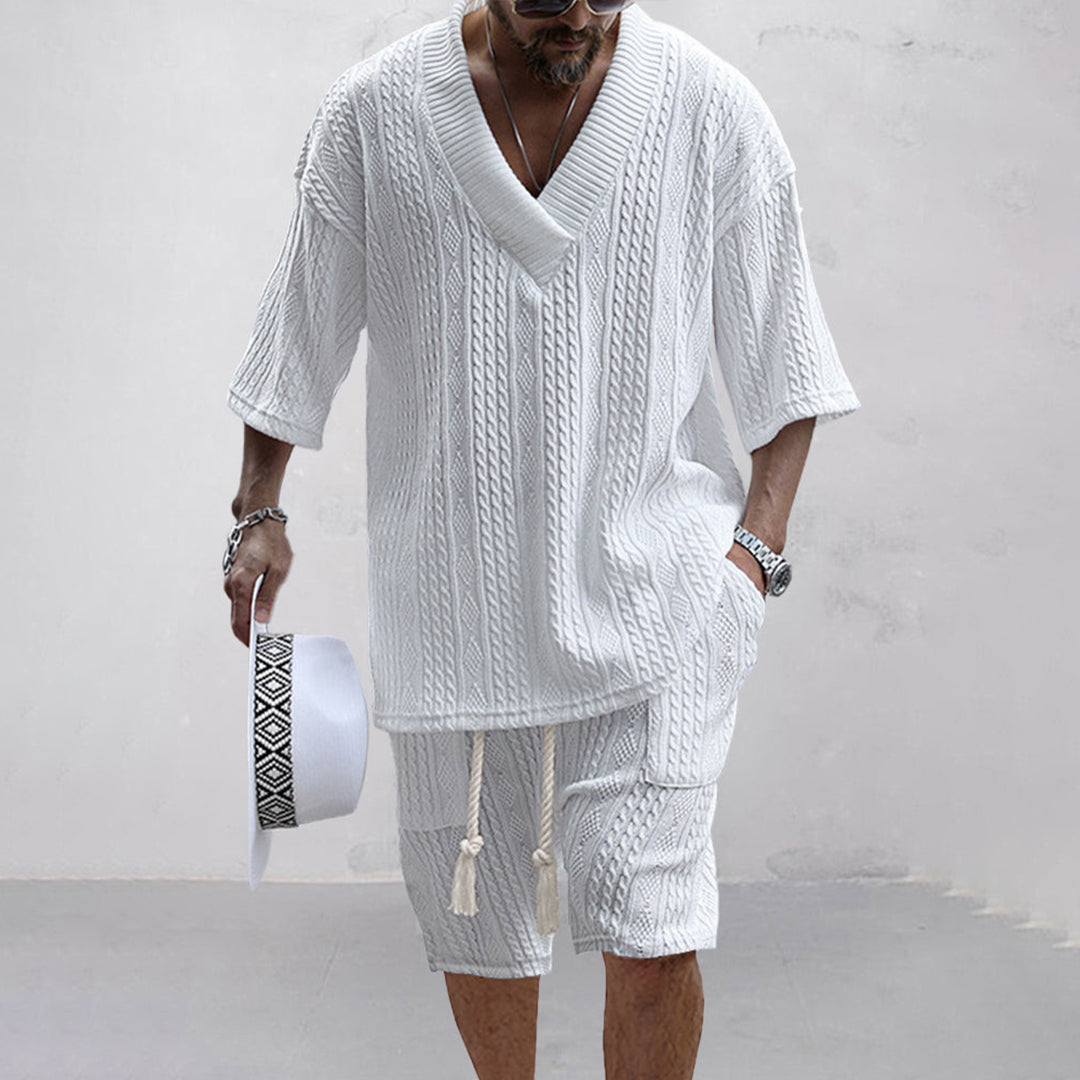 Merche Strickhemd und Shorts für den gemütlichen Sommer