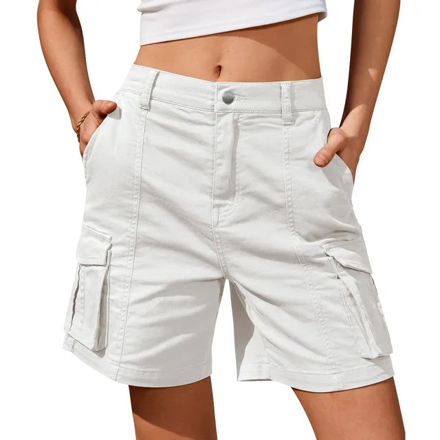 WW | Weinlese Cargo Shorts Mit Elastischem Bund & 6 Taschen
