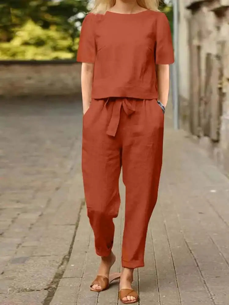 Merche Trendiges Sommerset im schlichten Stil mit bequemem Look