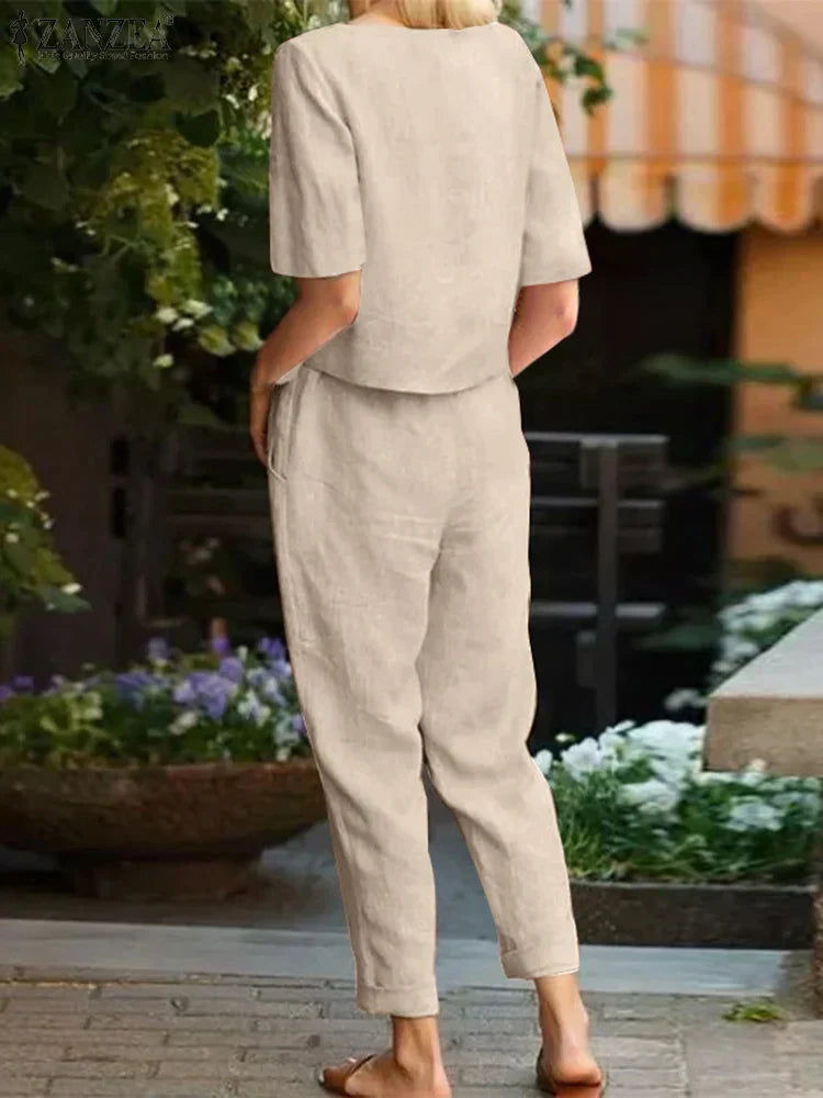 Merche Trendiges Sommerset im schlichten Stil mit bequemem Look