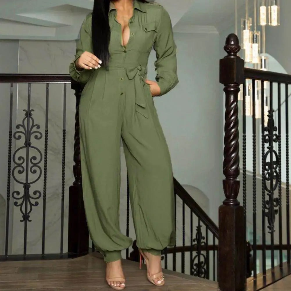 Merche mit V-Ausschnitt Rundhalsausschnitt im Business Stil und Schnallendetail