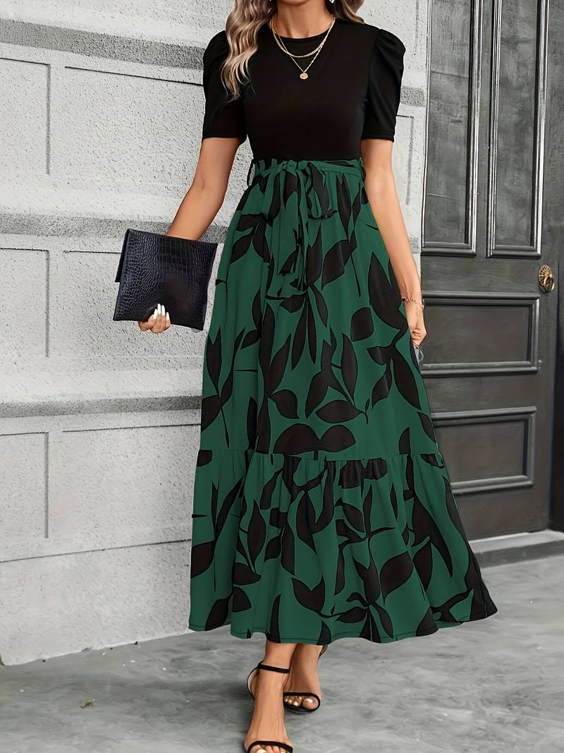 Damen Elegantes Blumen Kleid | Maxi