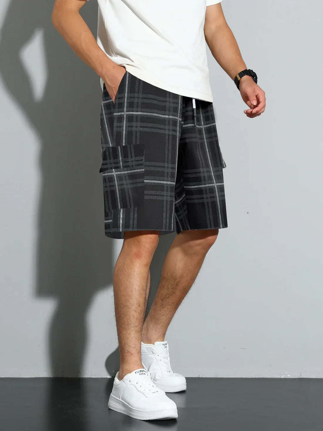 Amadeo - Lässige Strandshorts mit Karomuster
