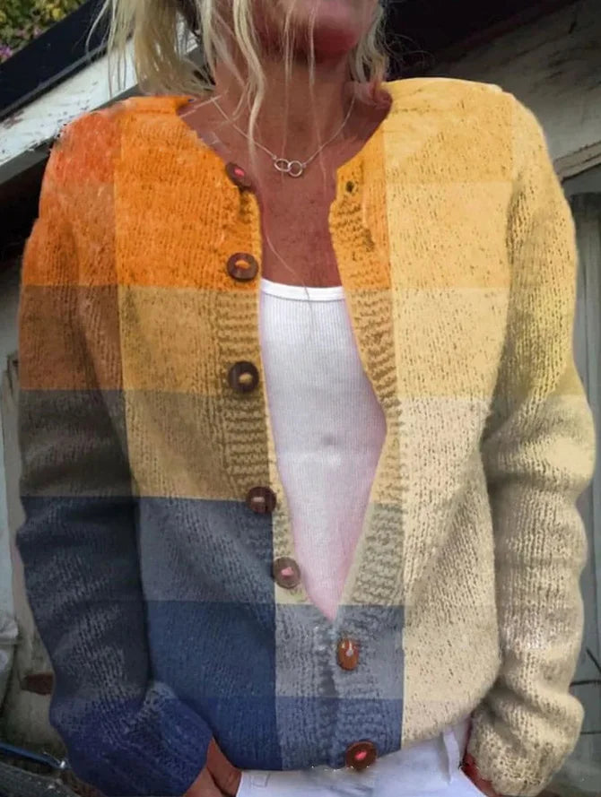 WW | Weiche Strickjacke Mit Blütenstickerei