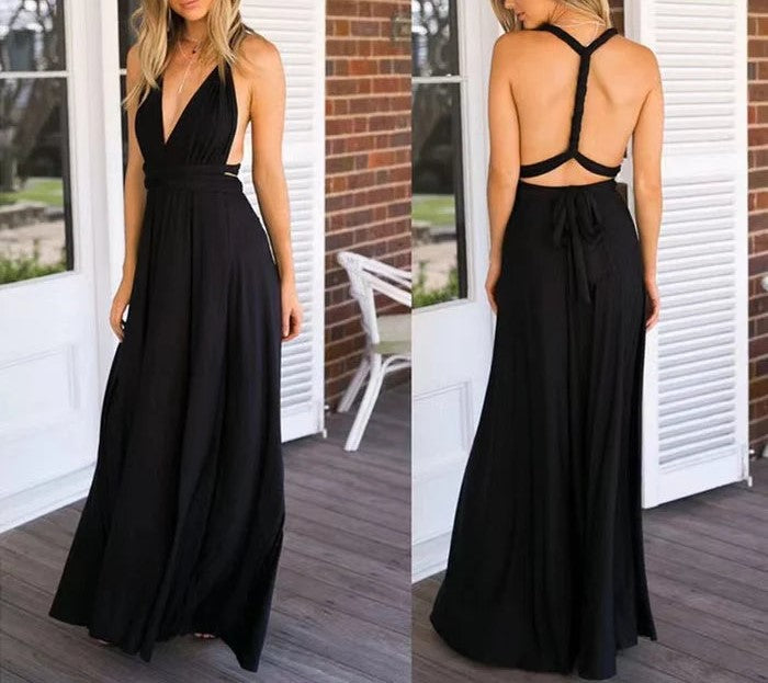 Elastisches Wickelkleid mit Riemen