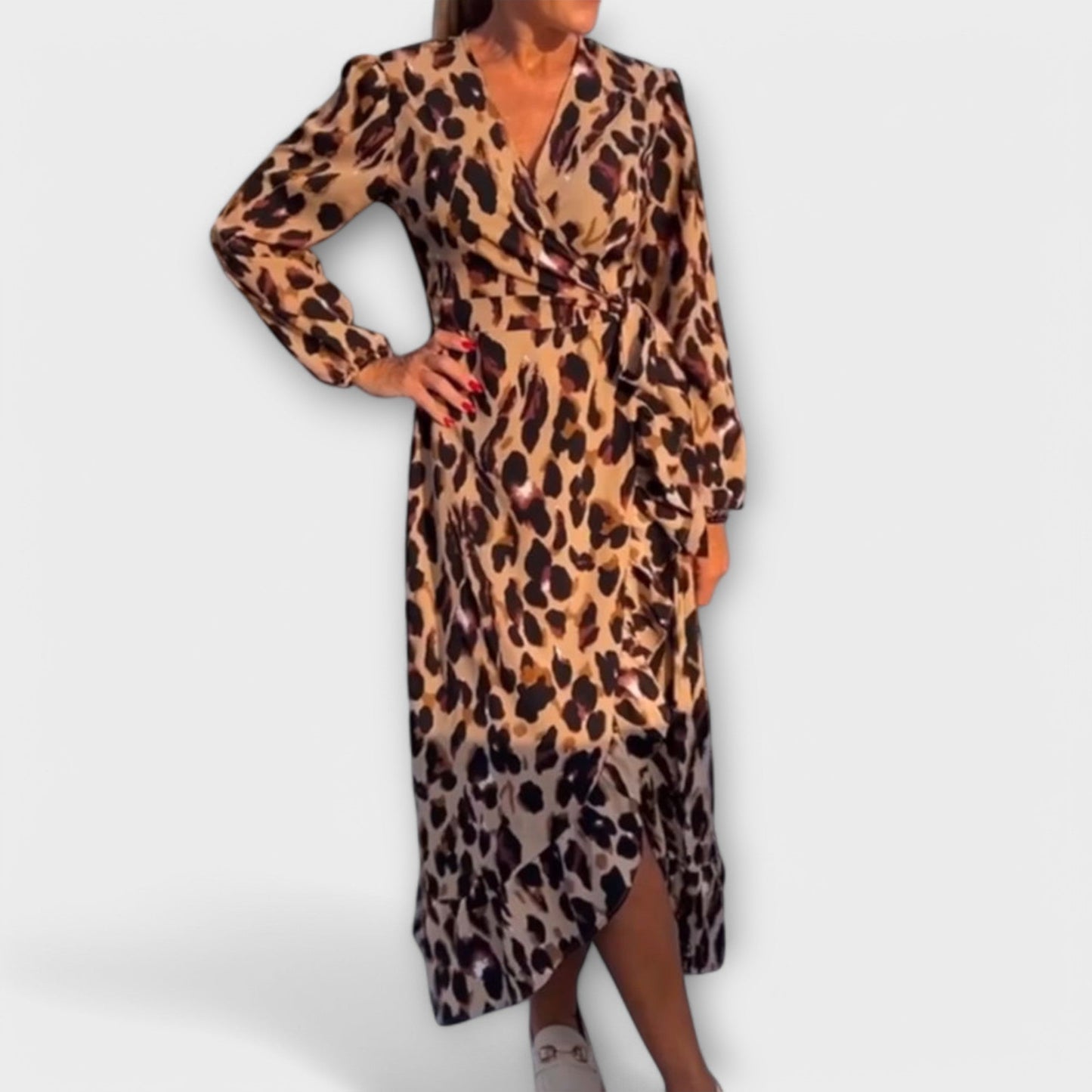 WW | Wickelkleid Mit Leopardenmuster