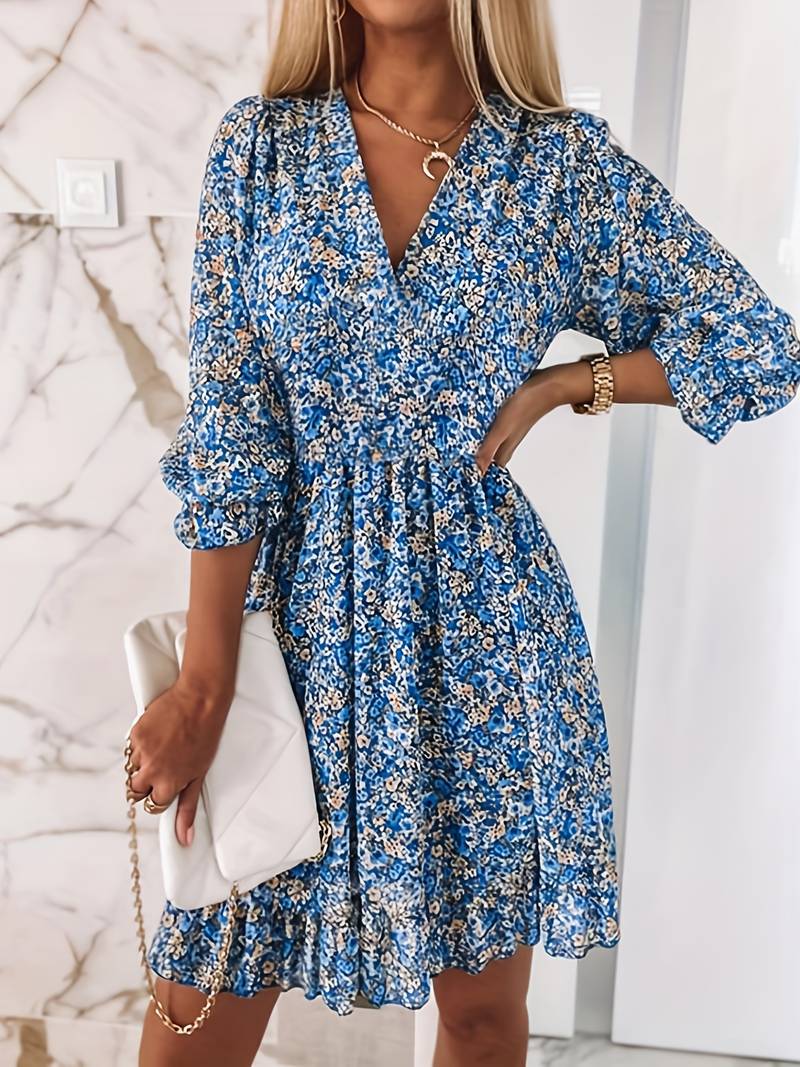 – boho-kleid mit puffärmeln