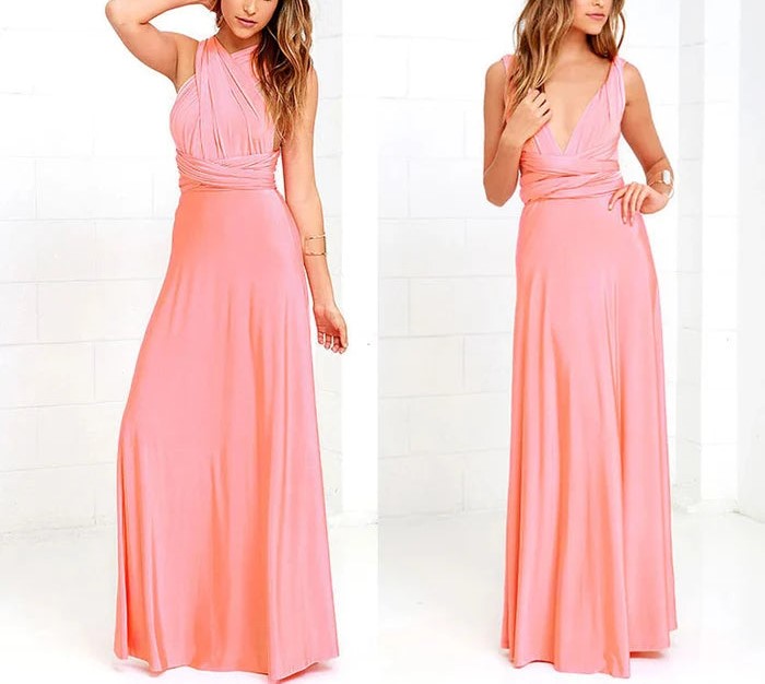 Elastisches Wickelkleid mit Riemen