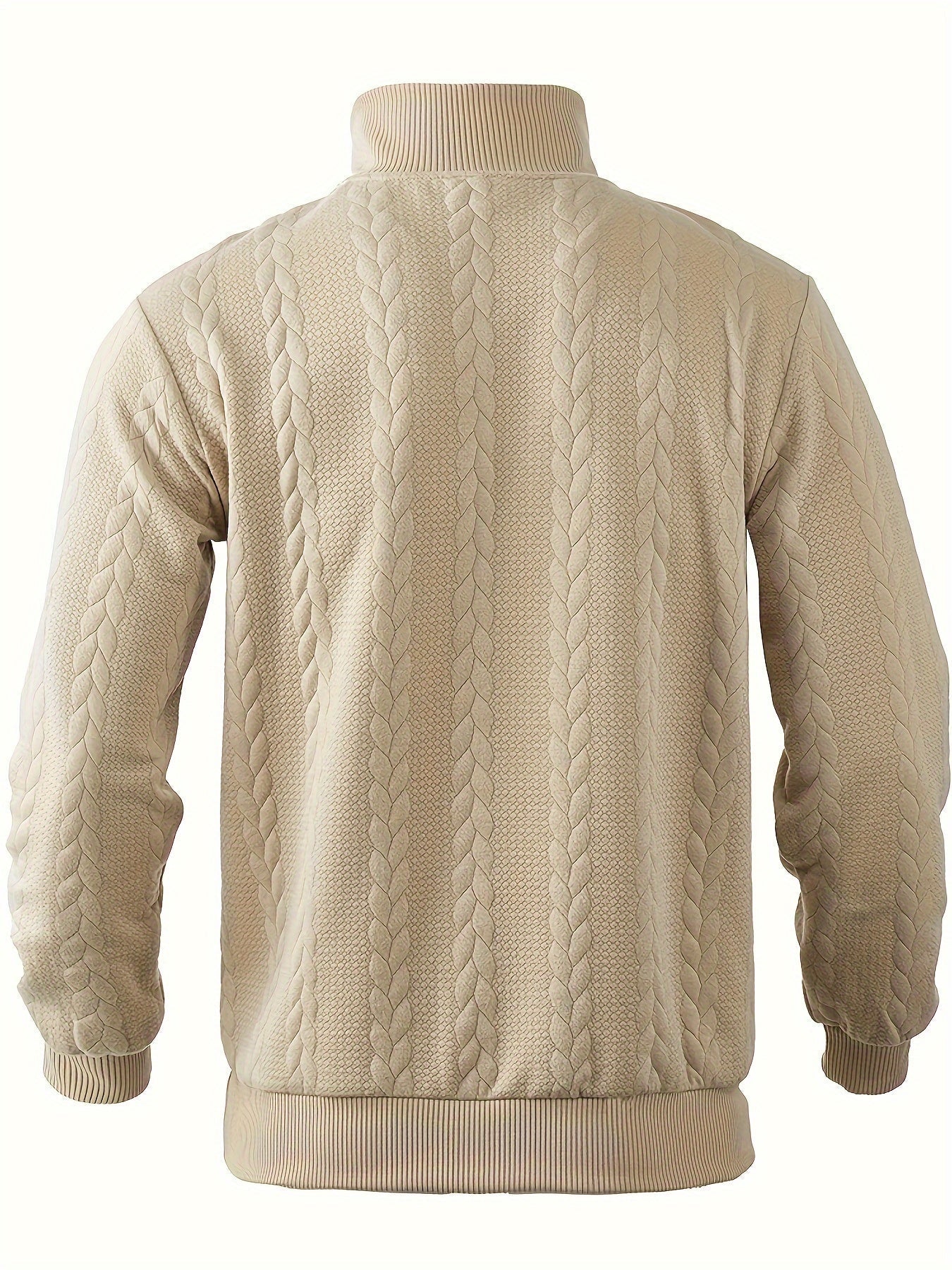WW | Warmer Langärmeliger Halber Reißverschluss Strickpullover