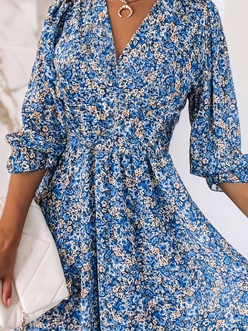 – boho-kleid mit puffärmeln