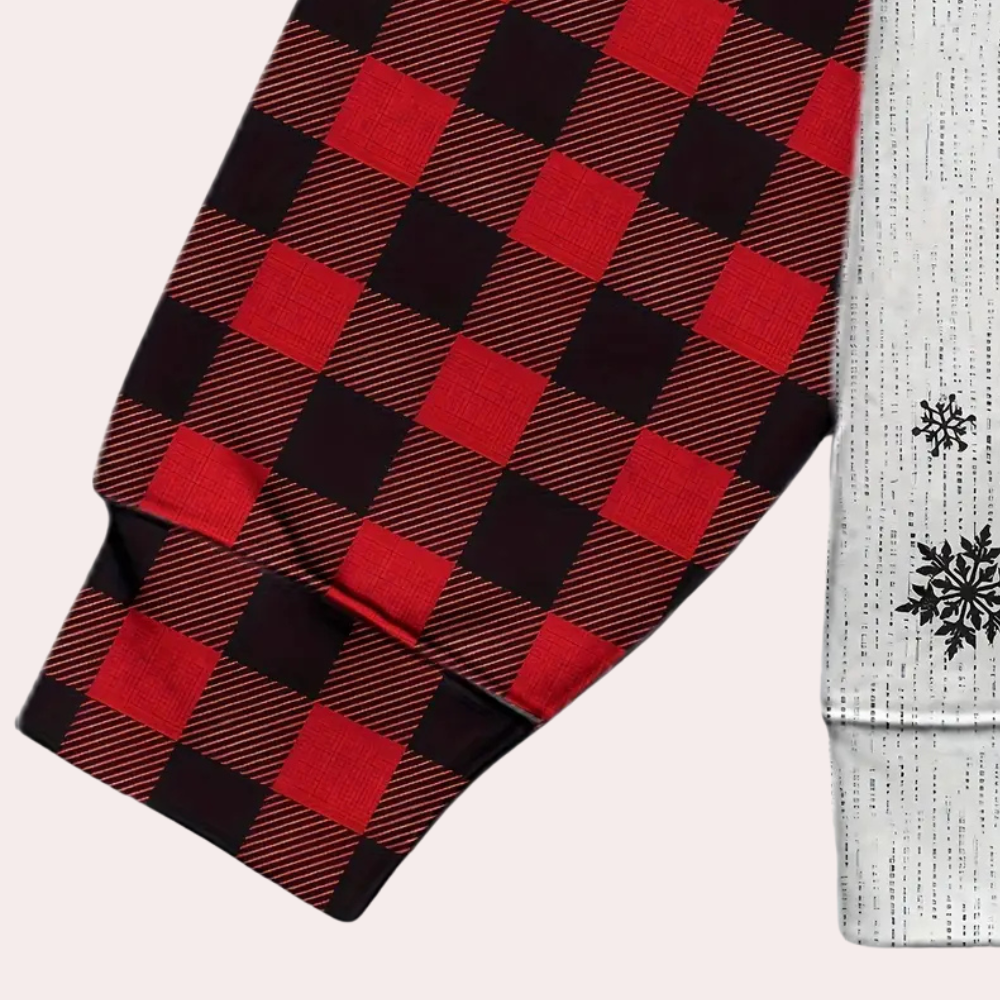 WW | Weihnachts Karierter Kapuzenpulli Für Männer