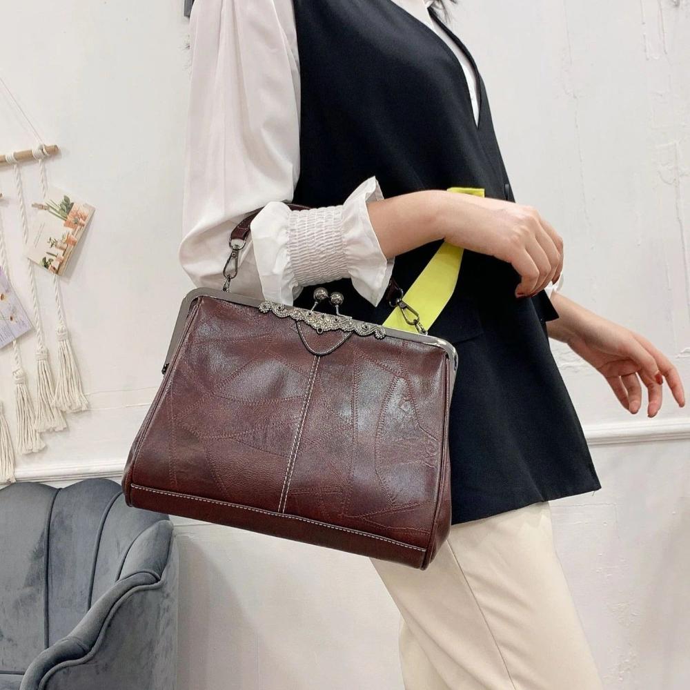 WW | Weinlese Handtasche Mit Klappverschluss