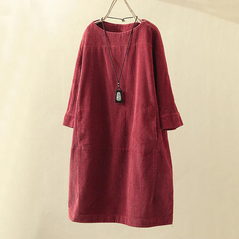 WW | Weinlese Inspirierte Cordkleid