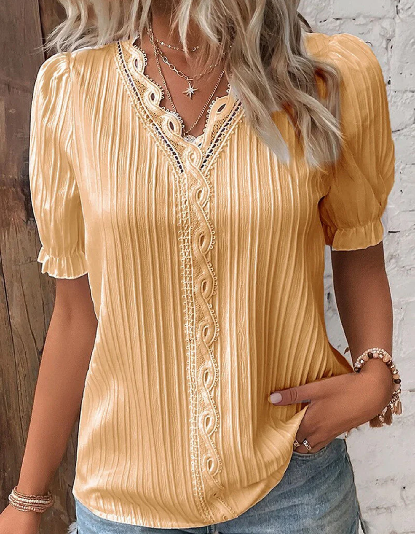 WW | Damen Elegant Oberteile Sommer Top