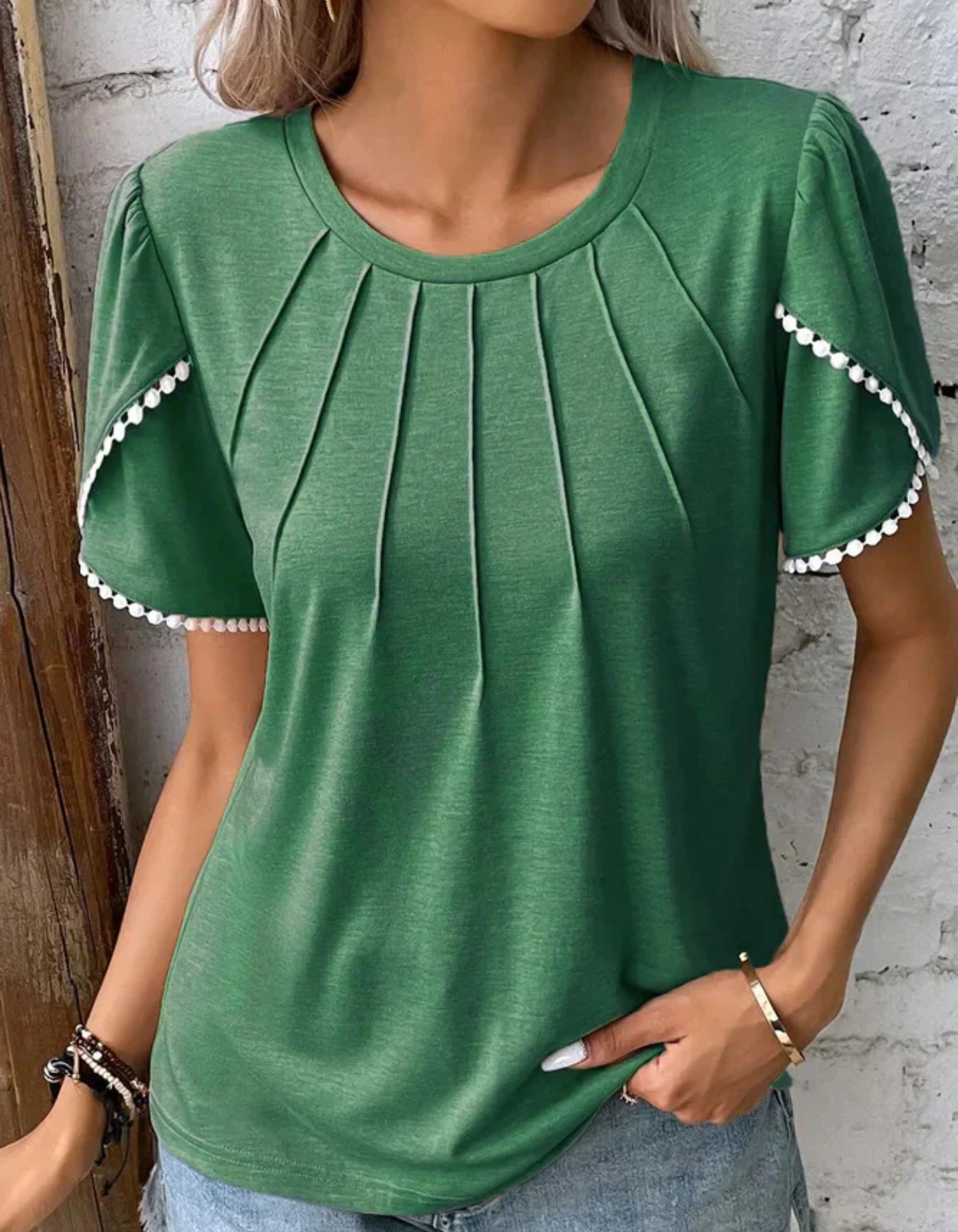 WW | Damen Elegant Oberteile Weiß Top