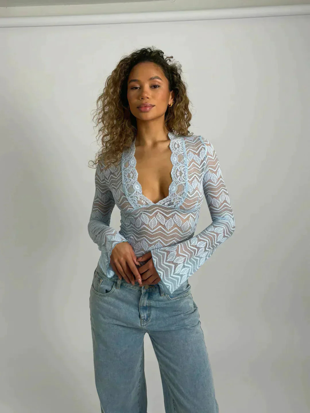 WW | Damen Festliche Oberteil Elegant Top