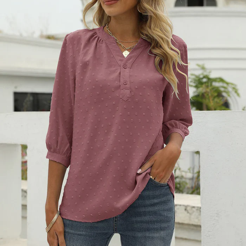 WW | Damen Langarm Oberteile Elegant Top