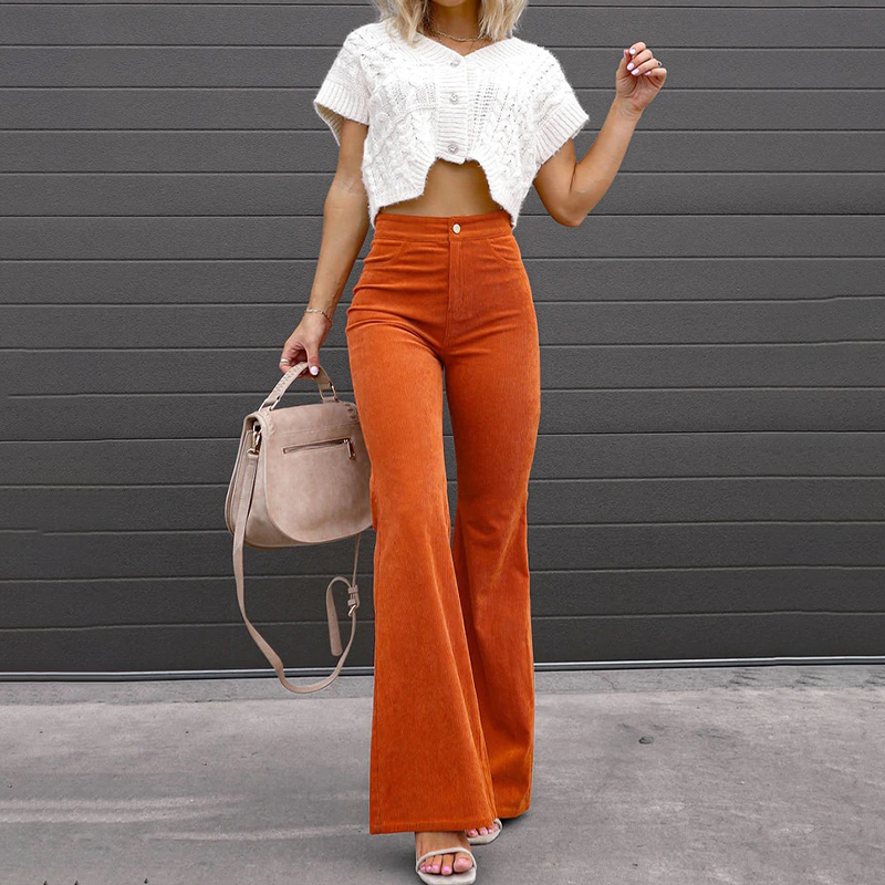 WW | Schicke Hohe Taille Schlanke Fackel Hosen