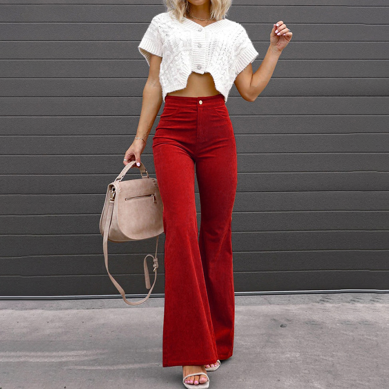 WW | Schicke Hohe Taille Schlanke Fackel Hosen