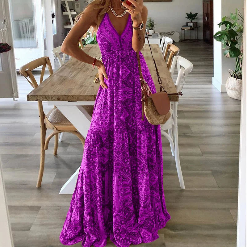 Boho-Halter-Maxikleid