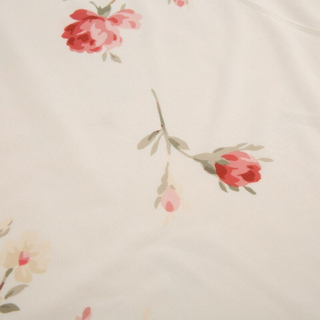 Blumen Mesh Doppelschicht Langes Kleid