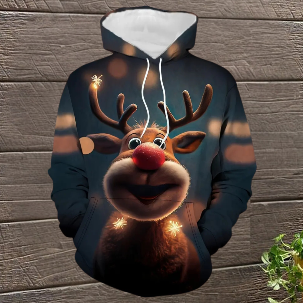 WW | Weihnachten Rentier Kapuzenpulli Für Männer