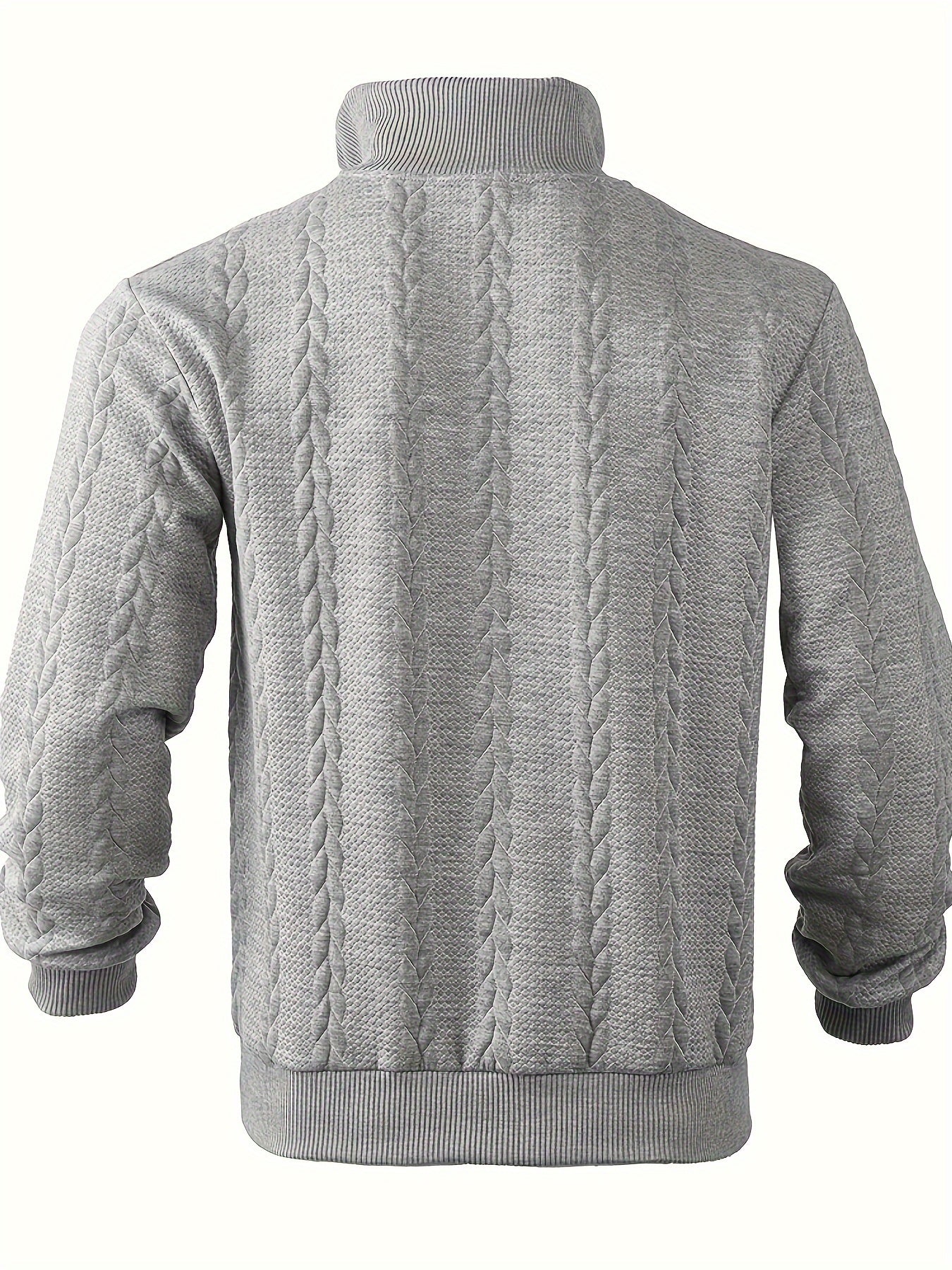 WW | Warmer Langärmeliger Halber Reißverschluss Strickpullover