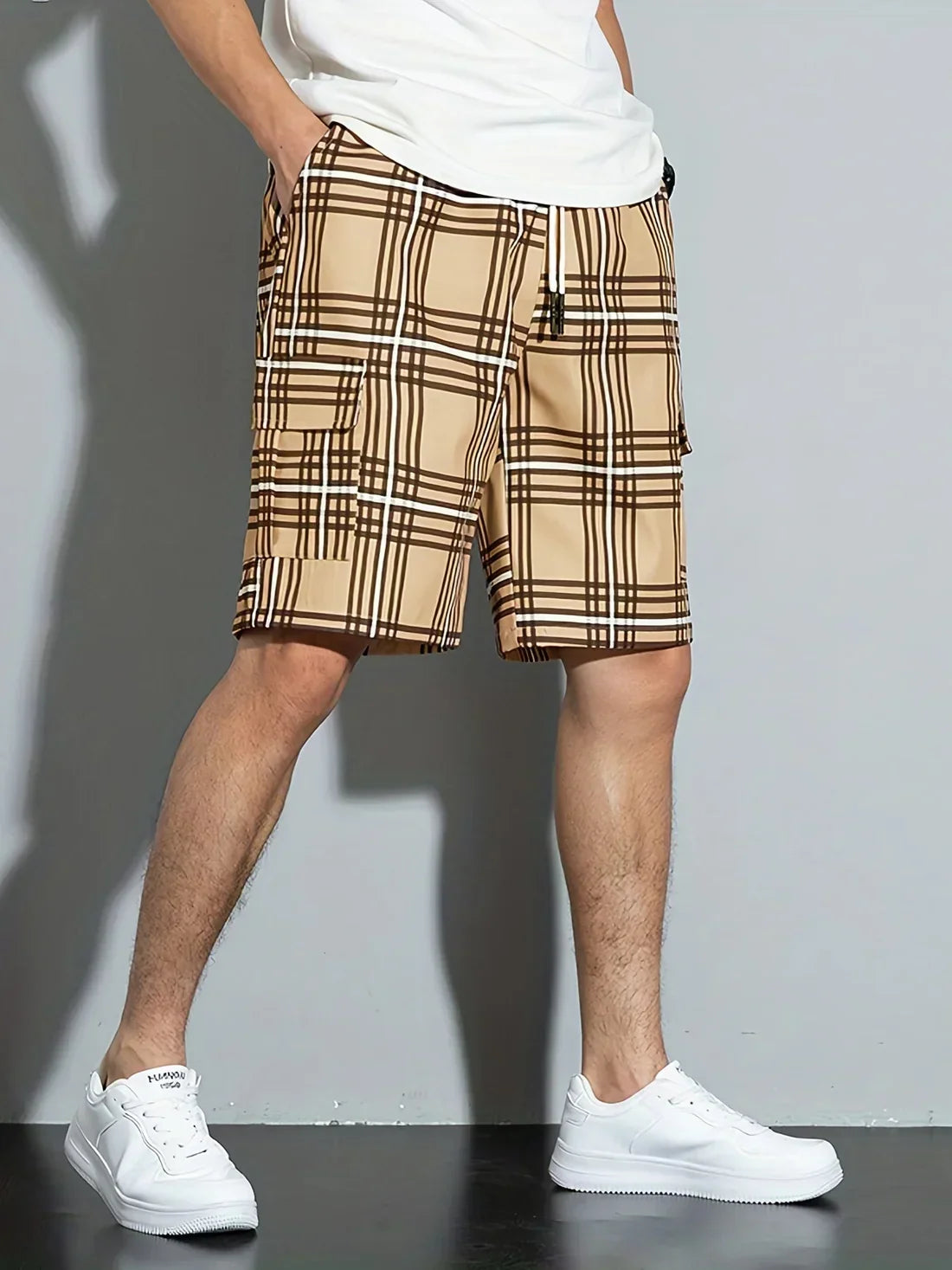 Amadeo - Lässige Strandshorts mit Karomuster