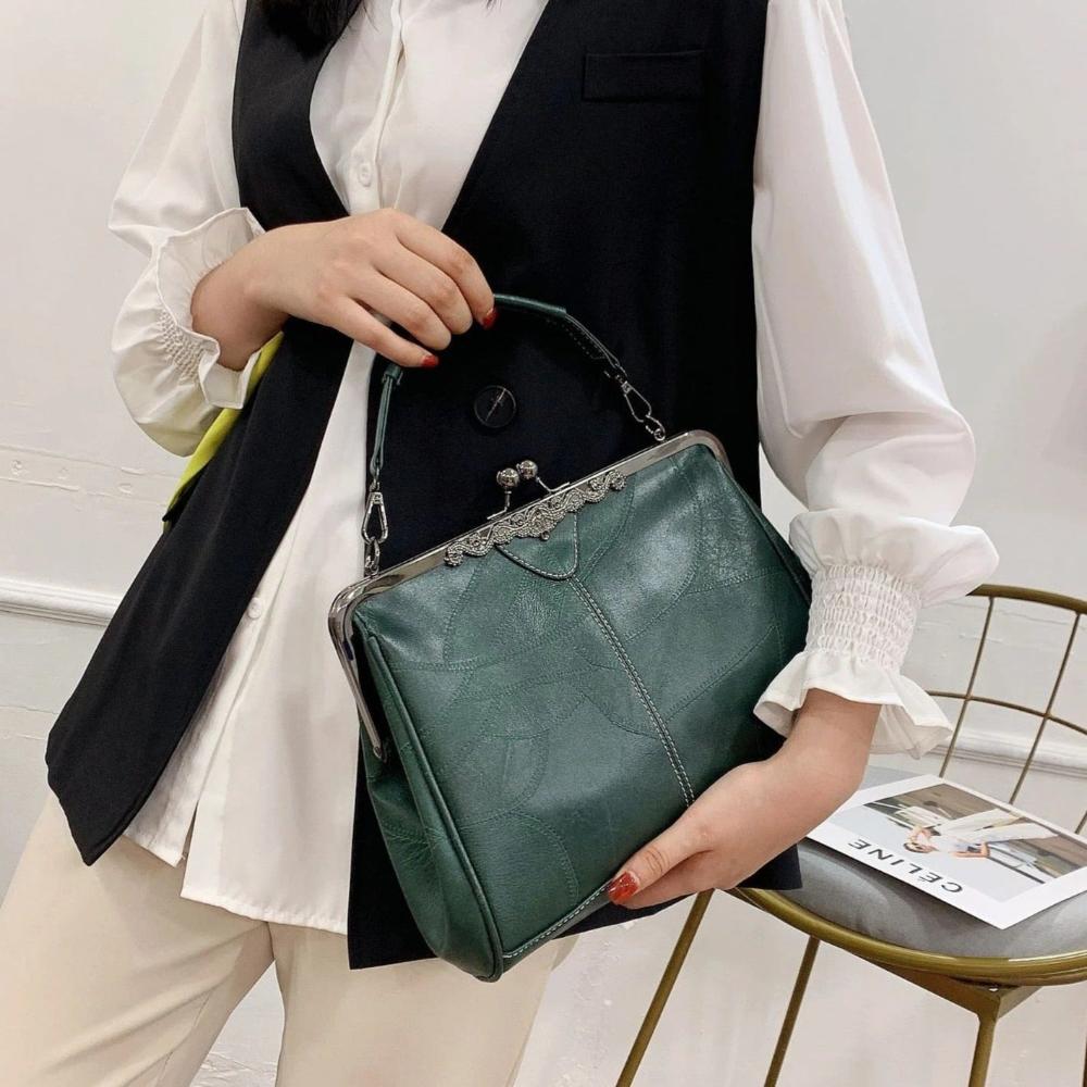 WW | Weinlese Handtasche Mit Klappverschluss