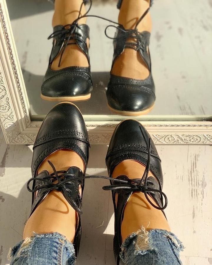 WW | Weinlese Schnürschuhe Mit Rutschfester Sohle Für Mehr Komfort