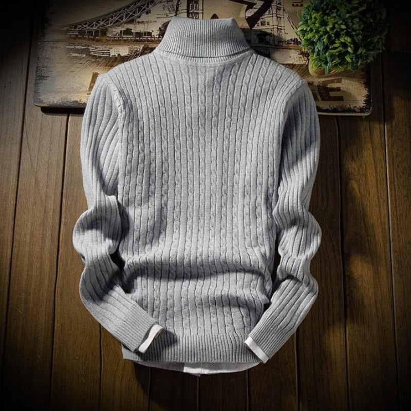 WW | Warmer Langärmelig Rollkragenpullover Mit Rippenbündchen
