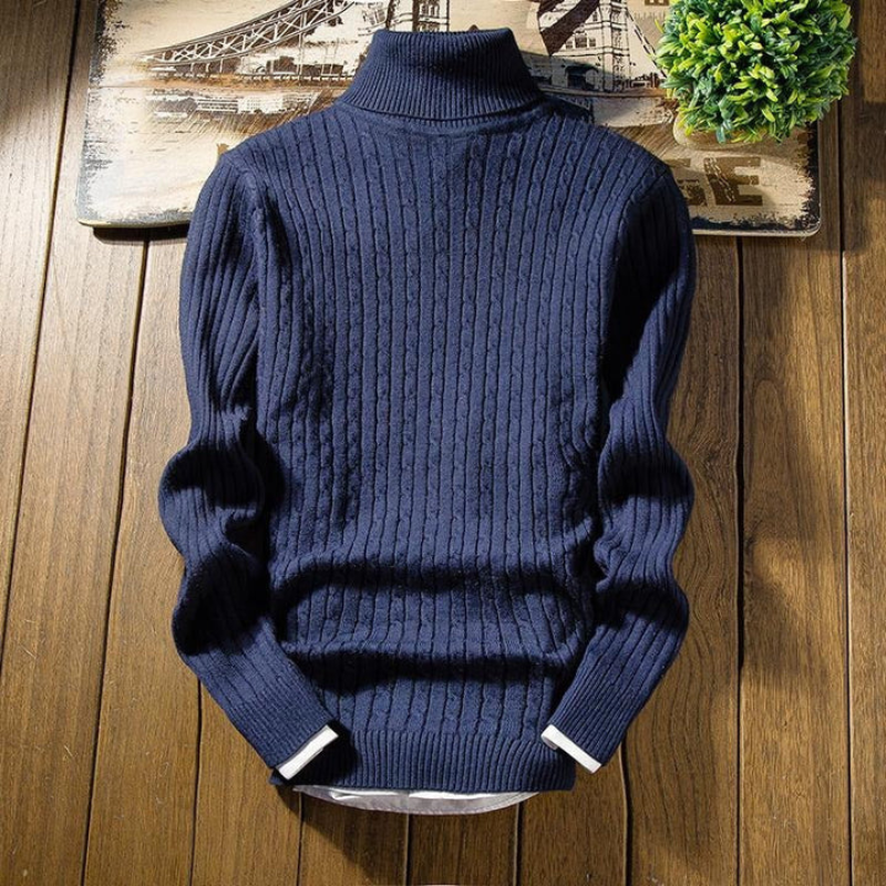WW | Warmer Langärmelig Rollkragenpullover Mit Rippenbündchen