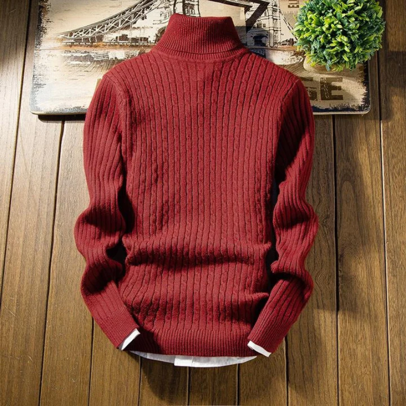 WW | Warmer Langärmelig Rollkragenpullover Mit Rippenbündchen